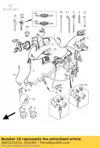 Suzuki 3685221E10 fio, chifre - Lado inferior