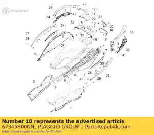 Piaggio Group 67345800NN lower rear cover - Bottom side