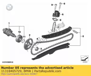 bmw 11318405729 set of timing chain rails - Bottom side