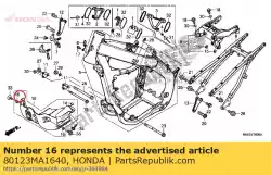 Qui puoi ordinare colletto, parafango da Honda , con numero parte 80123MA1640: