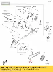 Tutaj możesz zamówić pasek, nap? D kvf300ccf od Kawasaki , z numerem części 59011Y003:
