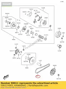 kawasaki 59011Y003 pasek, nap?d kvf300ccf - Dół