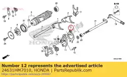 Here you can order the plate, gearshift from Honda, with part number 24631HM7010: