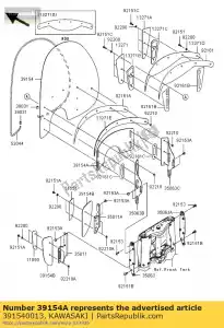 kawasaki 391540013 szyba przednia, sub vn1600-d1h - Dół