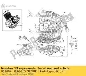 Piaggio Group 887004 uszczelka miski olejowej - Dół