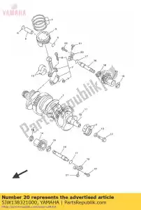 yamaha 5JW138321000 alavanca 2 - Lado inferior