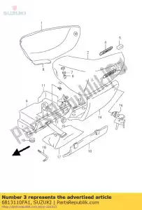 suzuki 6813110FA1 emblem,frm cov. - Bottom side