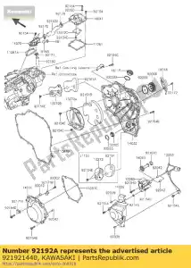 Kawasaki 921921440 tubo, sfiato esterno - Il fondo