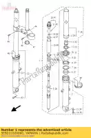 5EB231020000, Yamaha, zespó? przedniego widelca (lewa) yamaha yzf r 600 6, Nowy