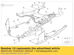 Piaggio Group B045149 décalcomanie sous le repose-pied de la bande inférieure droite - La partie au fond