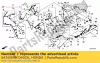 64350MKFD40ZA, Honda, ensemble de capot, l. milieu(wl) *r334* victoire rouge honda  1000 2017, Nouveau