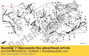 honda 64350MKFD40ZA ensemble de capot, l. milieu(wl) *r334* victoire rouge - La partie au fond