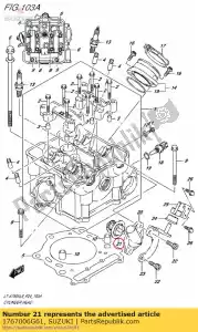 suzuki 1767006G61 termostato 82 ' - Lado inferior