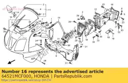 Aqui você pode pedir o embalagem, duto de entrada de ar em Honda , com o número da peça 64521MCF000: