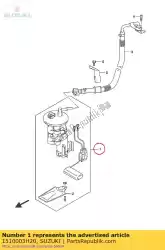 Ici, vous pouvez commander le assy de pompe, carburant auprès de Suzuki , avec le numéro de pièce 1510003H20: