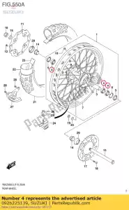 suzuki 0926225139 rolamento, cubo traseiro - Lado inferior