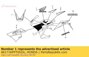 Honda 86171KPPT00ZA marca, r. wing * type1 * - Lado inferior