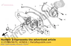Aquí puede pedir placa, guía de cadena de transmisión de Honda , con el número de pieza 11355MV9670: