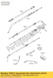 kabel-gasklep, openin zx600-e1 van Kawasaki, met onderdeel nummer 540120012, bestel je hier online: