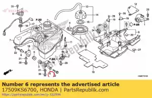Honda 17509KS6700 collar, ajuste del tanque - Lado inferior