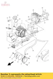 yamaha 5LW111341000 gids, uitlaatklep - Onderkant