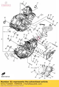 yamaha 93317106B4 consequência - Lado inferior