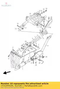 Suzuki 1431044G00 silenziatore di scarico - Il fondo