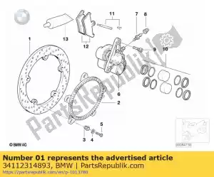 bmw 34112314893 brake disc, 305, front side, front brake - Left side