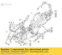 6558356, Piaggio Group, tubo metálico piaggio mp mp3 125 250 300 400 500 2006 2007 2008 2009 2010 2011 2012 2013, Novo