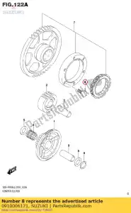 suzuki 0910006171 bolt,6x13 - Bottom side