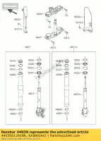 44039012918R, Kawasaki, holder-fork upper,f.s.bl klx15 kawasaki d tracker 150 2016, New