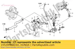 Qui puoi ordinare tubo flessibile, rr. Testa d'acqua da Honda , con numero parte 19529MBBD40: