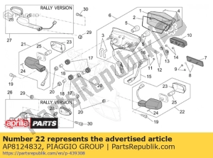 aprilia AP8124832 indicador direccion trasero izquierda - Lado inferior