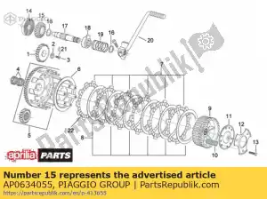 Piaggio Group AP0634055 kick-start assy.gear z=23 - Bottom side