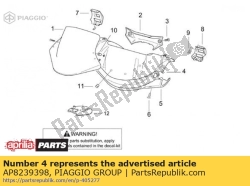 Aprilia AP8239398, Panel deski rozdzielczej. szary, OEM: Aprilia AP8239398