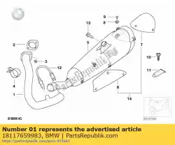 Ici, vous pouvez commander le collecteur d'échappement auprès de BMW , avec le numéro de pièce 18117659983: