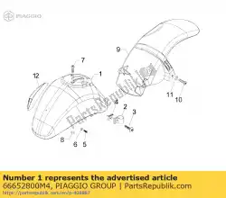 Qui puoi ordinare parafango anteriore da Piaggio Group , con numero parte 66652800M4: