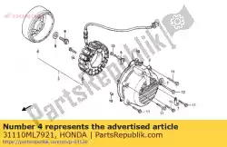 Aqui você pode pedir o nenhuma descrição disponível no momento em Honda , com o número da peça 31110ML7921: