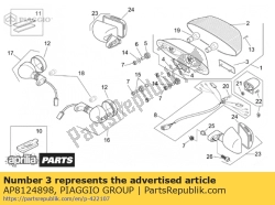 Aprilia AP8124898, Rückstrahler-usa-, OEM: Aprilia AP8124898