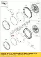 410230029, Kawasaki, 01 band-rim kawasaki klx150bf klx230r klx230 150 230 , Nieuw