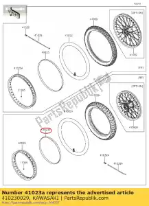 kawasaki 410230029 01 band-rim - Onderkant