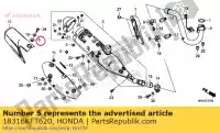 18316KFT620, Honda, borracha, protetor honda  cb cbf clr nc nt st vfr vt 125 450 700 800 1000 1300 1998 1999 2002 2003 2004 2005 2006 2007 2008 2009 2010 2011 2012 2013 2017 2018 2019 2020, Novo