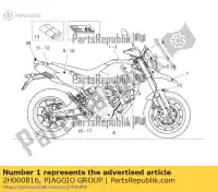 2H000816, Piaggio Group, rh decal aprilia     , New