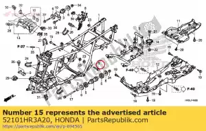 honda 52101HR3A20 bolt, swingarm pivot(12x70) - Bottom side