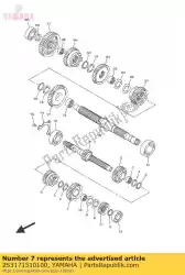 Qui puoi ordinare ingranaggio, 5° pignone da Yamaha , con numero parte 2S3171510100: