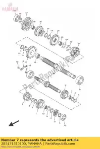 yamaha 2S3171510100 ingranaggio, 5° pignone - Il fondo