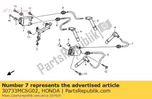 Honda 30733MCSG02 cord, high tension (3) - Bottom side