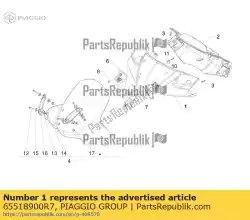 Here you can order the front handlebar cover from Piaggio Group, with part number 65518900R7: