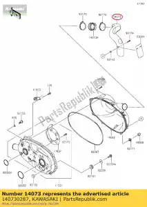 kawasaki 140730287 01 conduit, échappement - La partie au fond