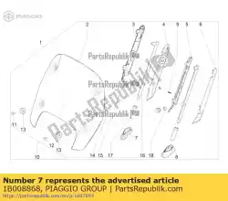 Ici, vous pouvez commander le garantie par asta sx parabrezza auprès de Piaggio Group , avec le numéro de pièce 1B008868: